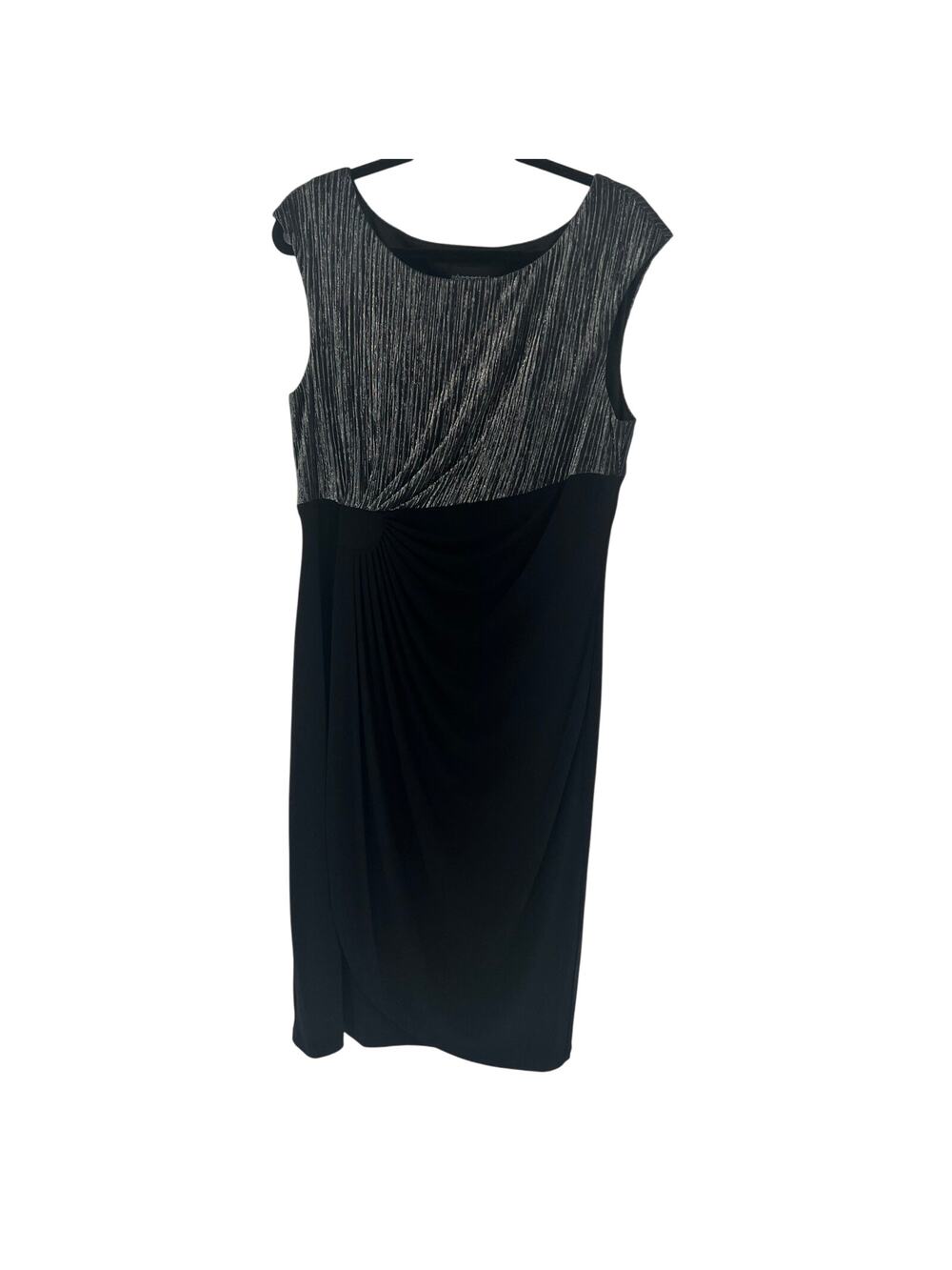 Connected Apparel Black and Silver Cocktail Dress Size 16